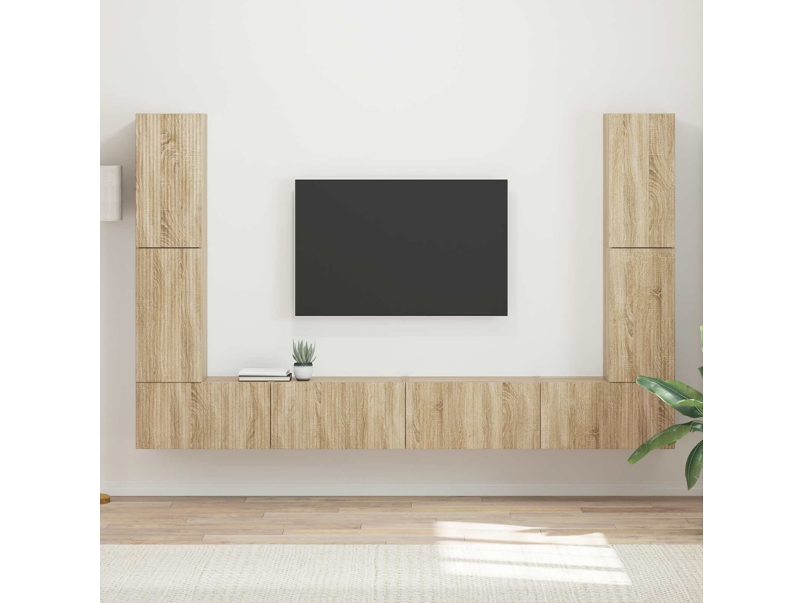 Vidaxl Conjunto De Móvel De Tv 8 Unid. Carvalho Sonoma