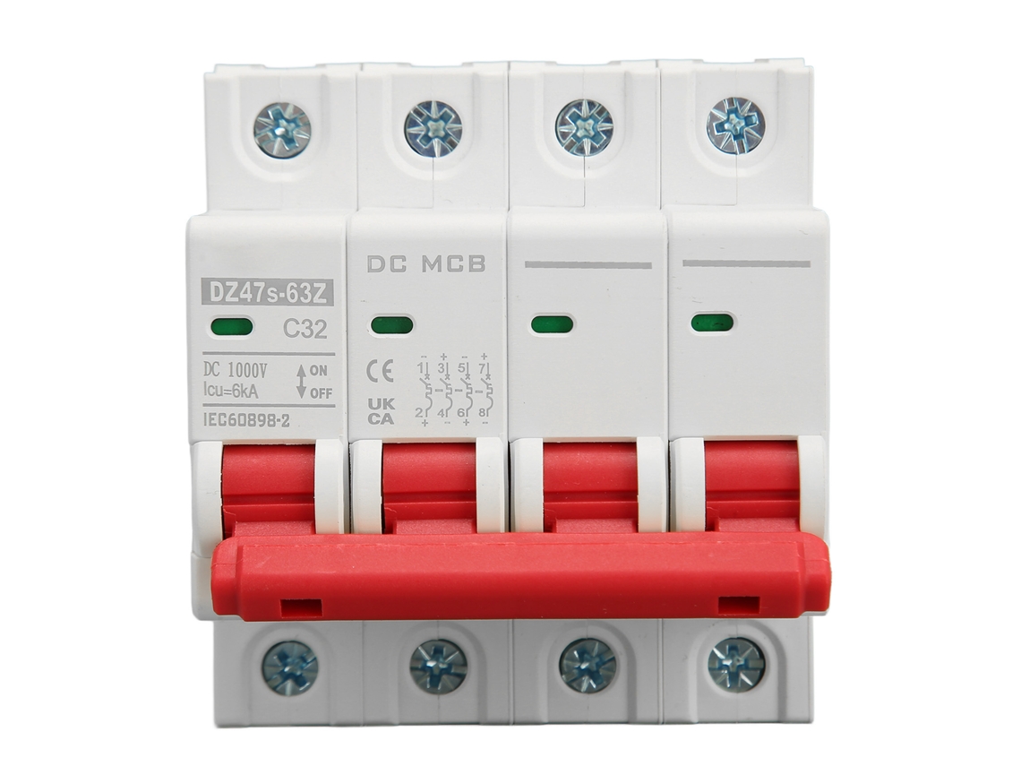 Interruptor de Circuito Dc Miniatura 1000v 32a Sistema Electromagnético de Desconexión Rápida para Pv Alto Seguridad