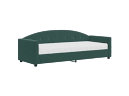 Daybed With Mattress, Daybed With Mattresses Vidaxl Verde Veludo (80 X 200 Cm)