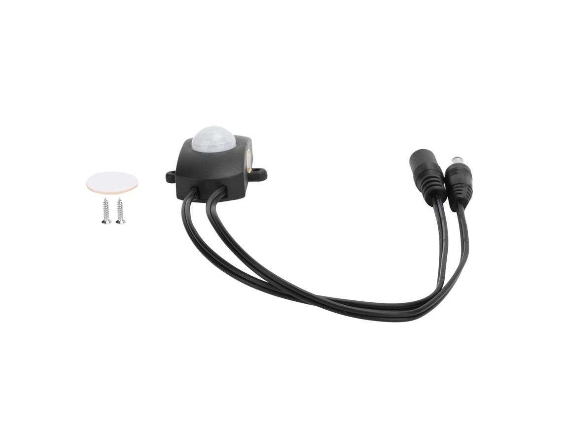 2026 sensor de Movimento Infrarrojo Led com Detector Corporal para Tiras Led Dc6v‑24v Preto