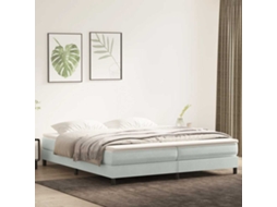 Vidaxl Cama Com Molas Sem Colchão Cinzento-claro 200x220 Cm Veludo