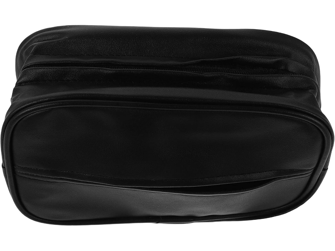 Porta-lenços Retangular Em Couro Pu Preto, 21,8 X 14 X 6 Cm.