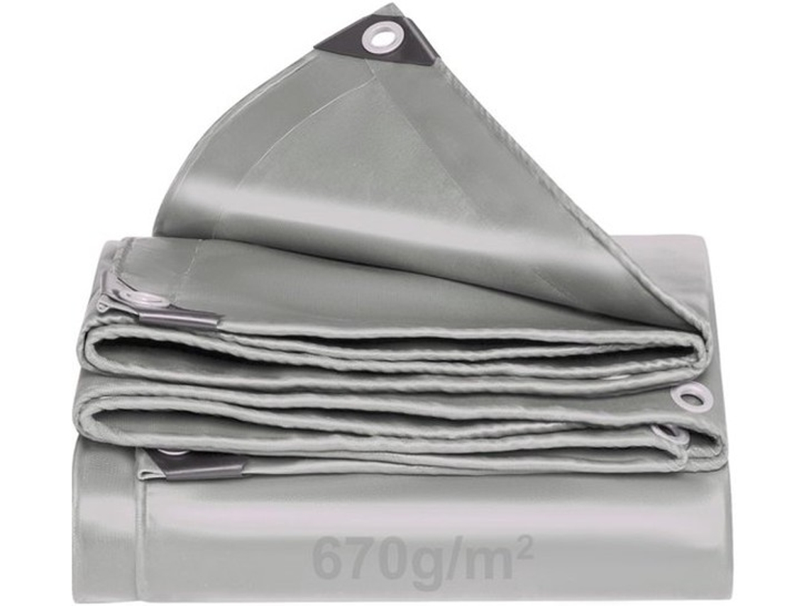 Tela De Cobertura 670 G/m² - Impermeável - Resistente A Rasgos - Resistente A Uv - Tela De Camião - Olhinhos Para Fixação - Tela De Lona