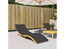 Vidaxl Almofadão P/ Espreguiçadeira 200x60x3 Cm Tecido Oxford Preto
