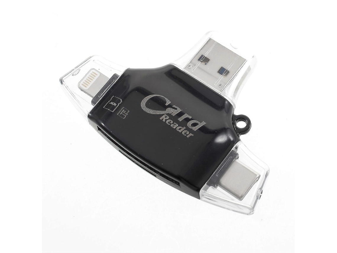 Lurelia Leitor De Cartões Lightning/usb-c/micro Usb Sd/tf Para Iphone/ipad/ios