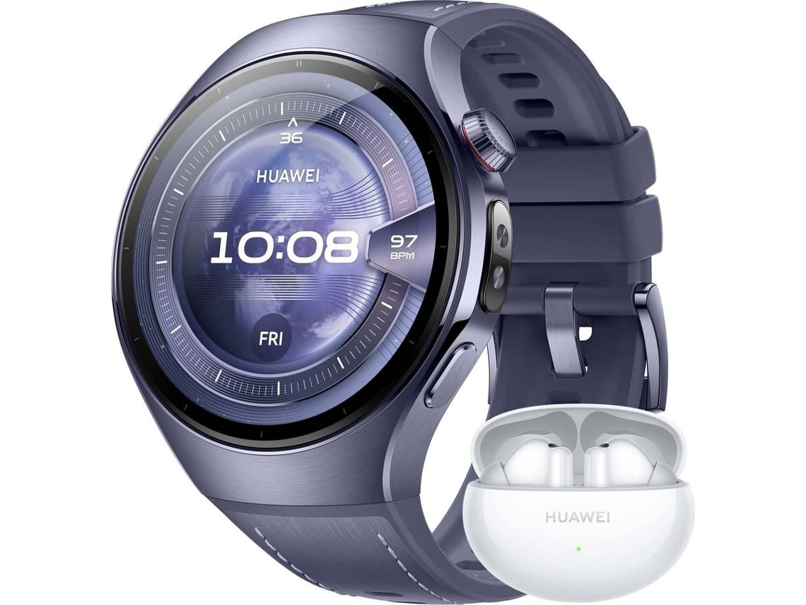 Smartwatch HUAWEI Watch 5 (46 mm - Cinzento) Com Oferta de Auriculares Freebuds 6i Branco