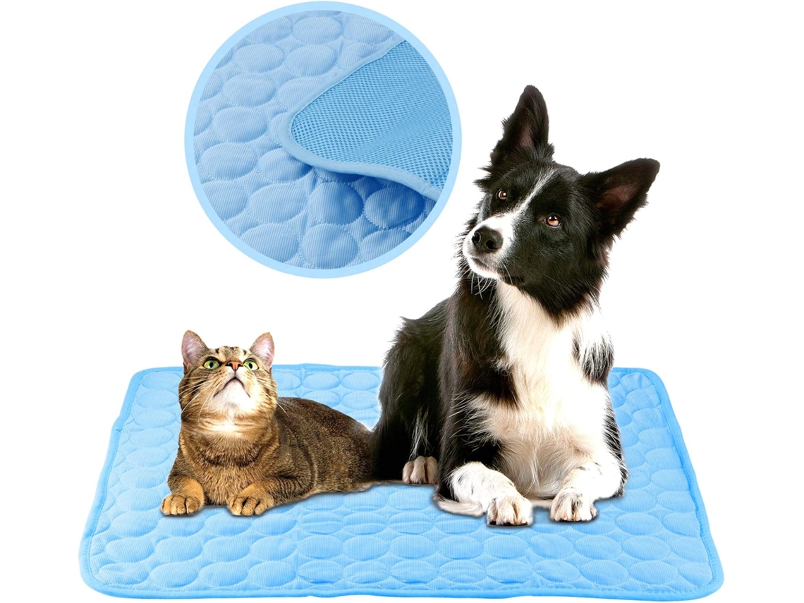 Tapete Refrescante, com Gel, para Cães e Gatos, Autorefrescante, Uso no Verão, 70x55 Cm, Azul AQUAFORGE