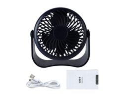 Ventilador de Mesa Pequeno Silencioso Recarregável 3 Velocidades Usb Portátil para Casa e Escritório | S/MARCA