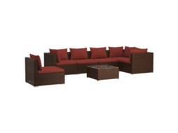 Garden Lounge Set, Garden Lounge Sets Vidaxl Marrom Rattan / Vime (n/a)