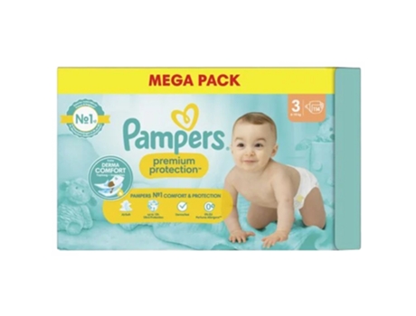 Fralda Proteção Premium 114 Tamanho 3 6-10 kg PAMPERS