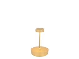 Luminária De Mesa Led Recarregável E Regulável Swap Mini Pro Matte Gold 2w, 2200 2700 3000k, Ip65 Zafferano