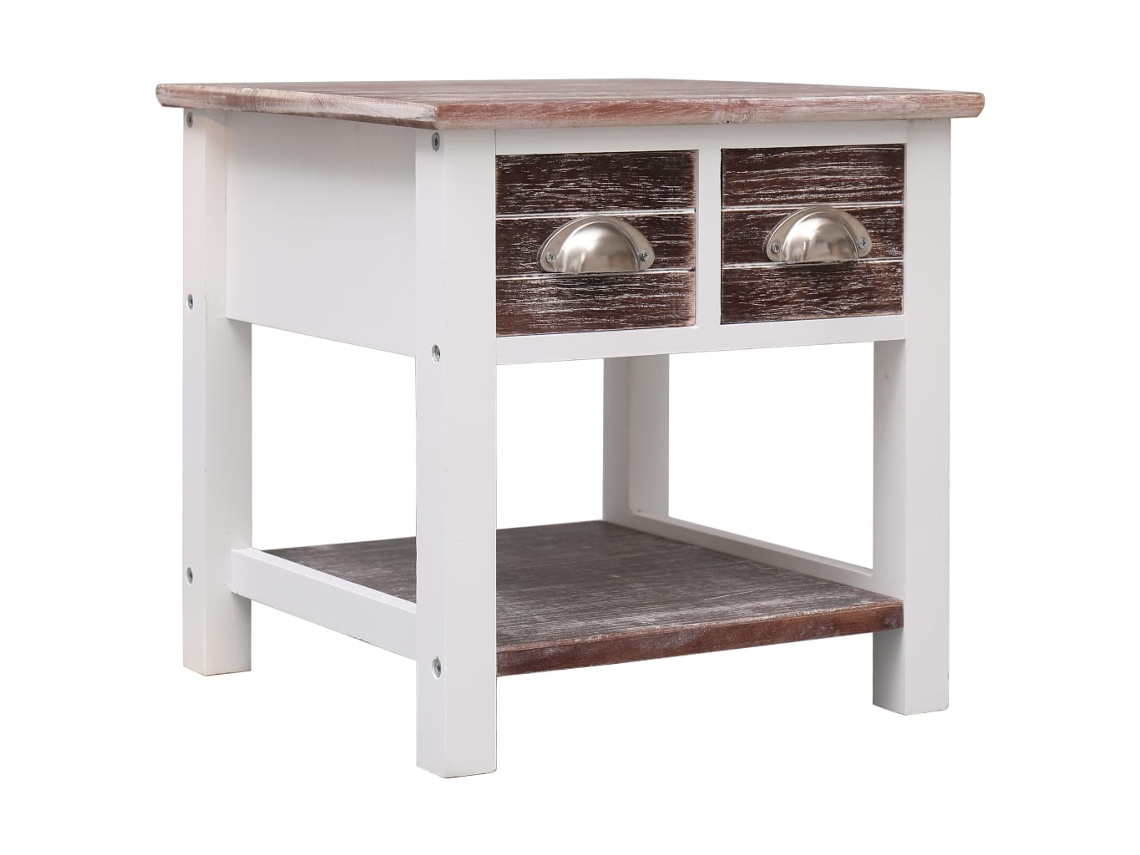 Side Table, Side Tables Vidaxl Marrom Madeira (n/a)
