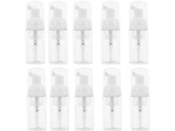 Nuobesty De 20 Frascos Transparentes Recarregáveis Com Bomba De Espuma De 40ml Para Sabonete Líquido E