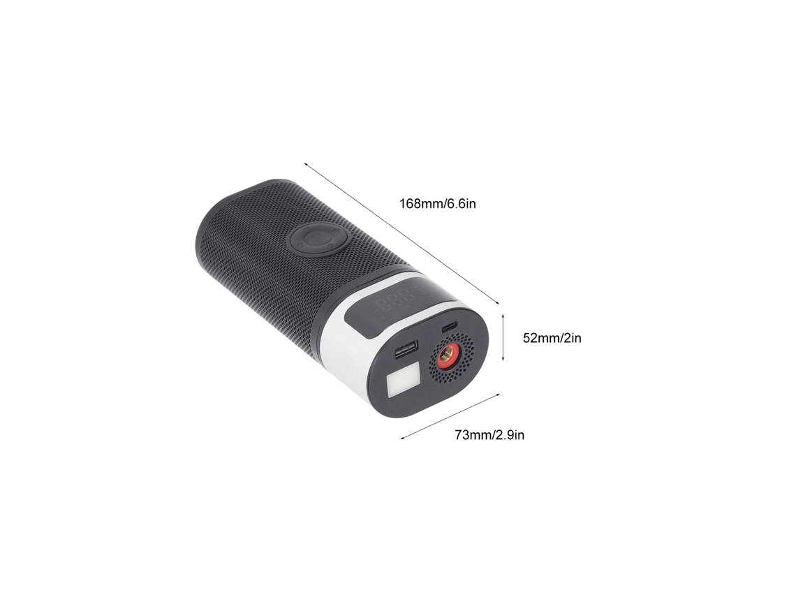 Tire Inflator Wireless E Portátil Com Luz Led, Paragem Automática – Laxiscreed Para Manutenção Fácil