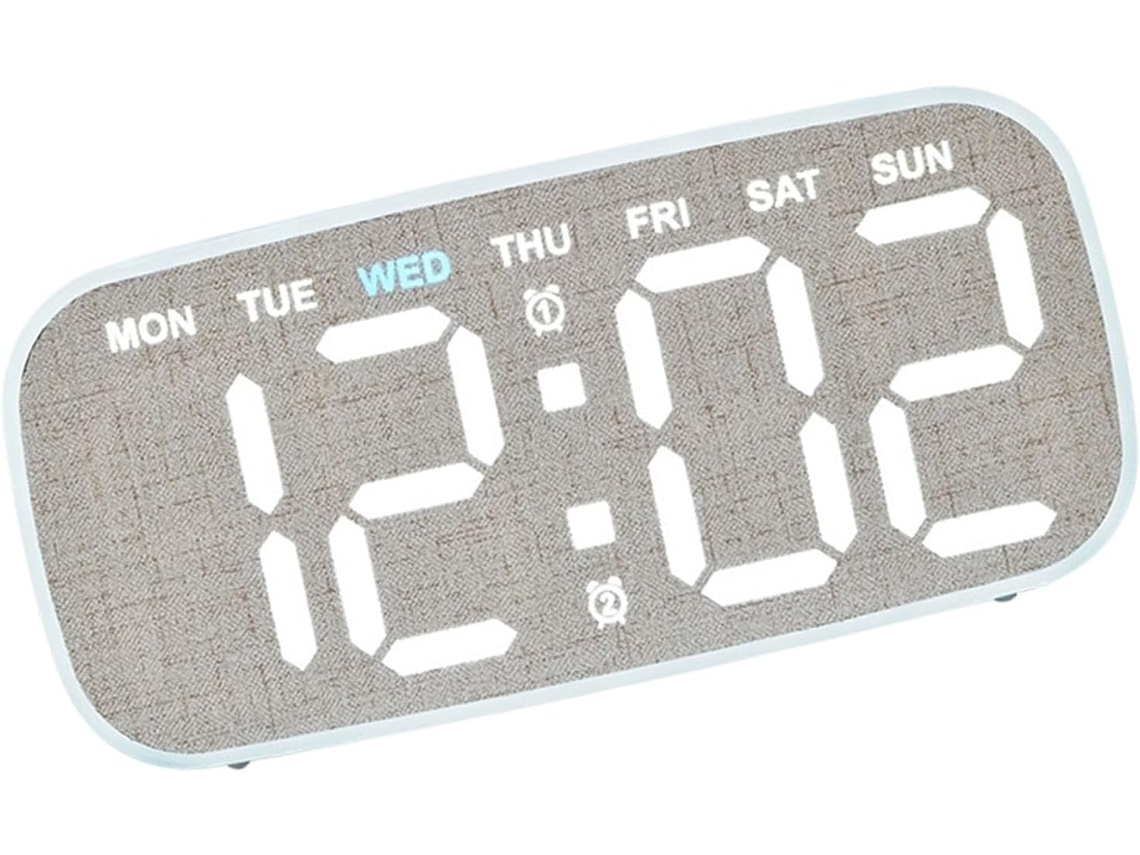 Despertador Digital Para Quarto, Relógio De Mesa Elétrico Com Vários Dias Da Semana, Visor De Temperatura Led