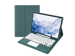 T800b-a T800b-a Touch Pad Com Teclado Bluetooth Destacável E Capa De Couro Para Tablet Samsung Galaxy Tab S8+/s7+/s7 Fe