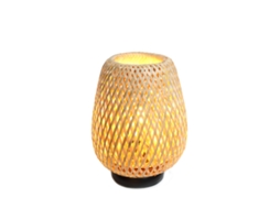 Luminária De Mesa Em Vime E Bambu, Iluminação Ambiente Contemporânea Para Sala De Estar, Com Plugue E Interruptor De Cabo, E27.