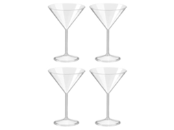 Conjunto de 4 Copos de Cocktail de 260ml em Acrílico DAM