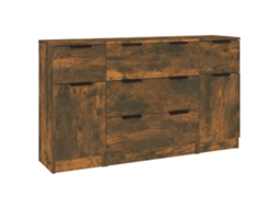 Sideboard, Sideboards Vidaxl Marrom Madeira Processada (n/a)