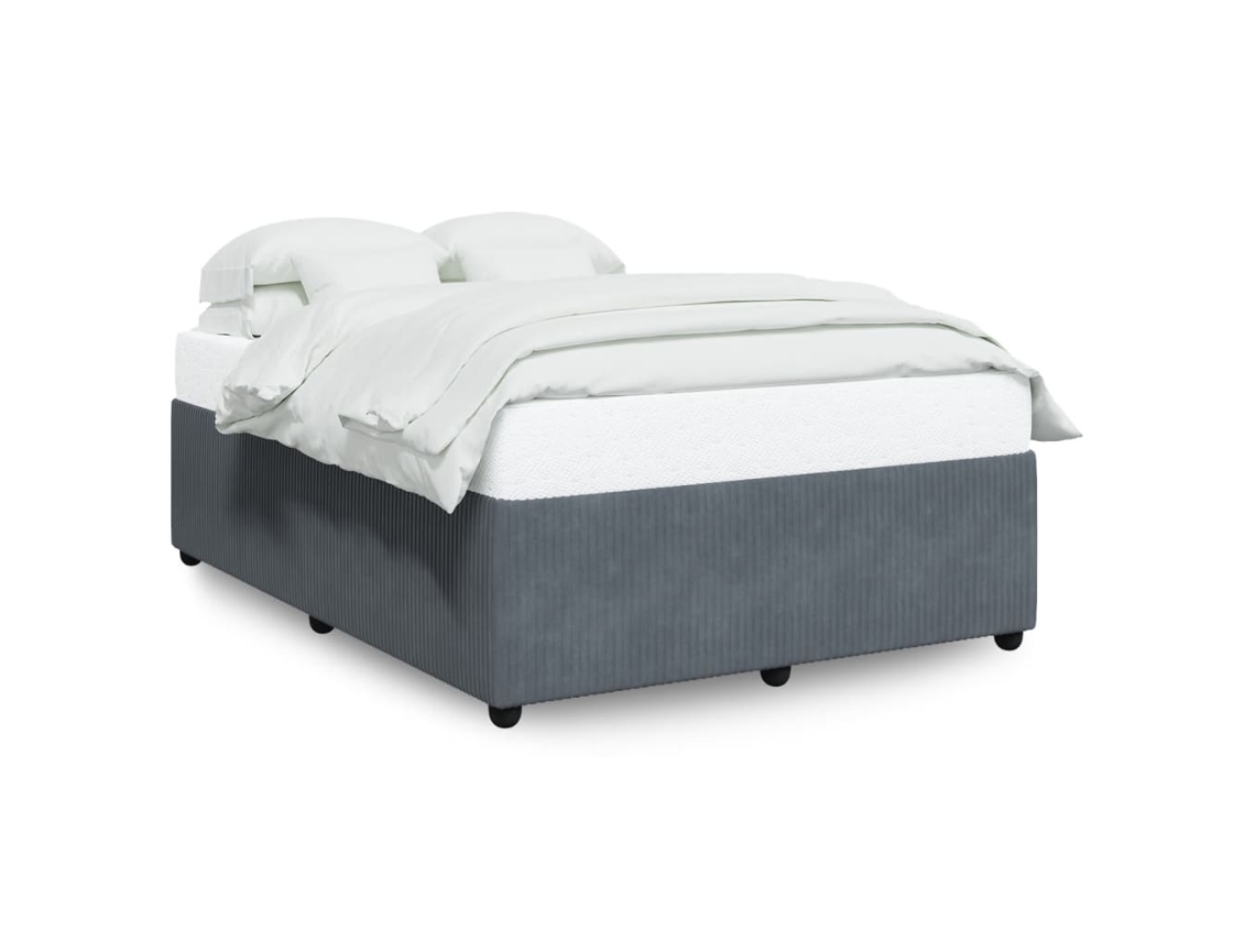 Bed Frame, Bed Frames Vidaxl Cinzeto Veludo (140 X 200 Cm)