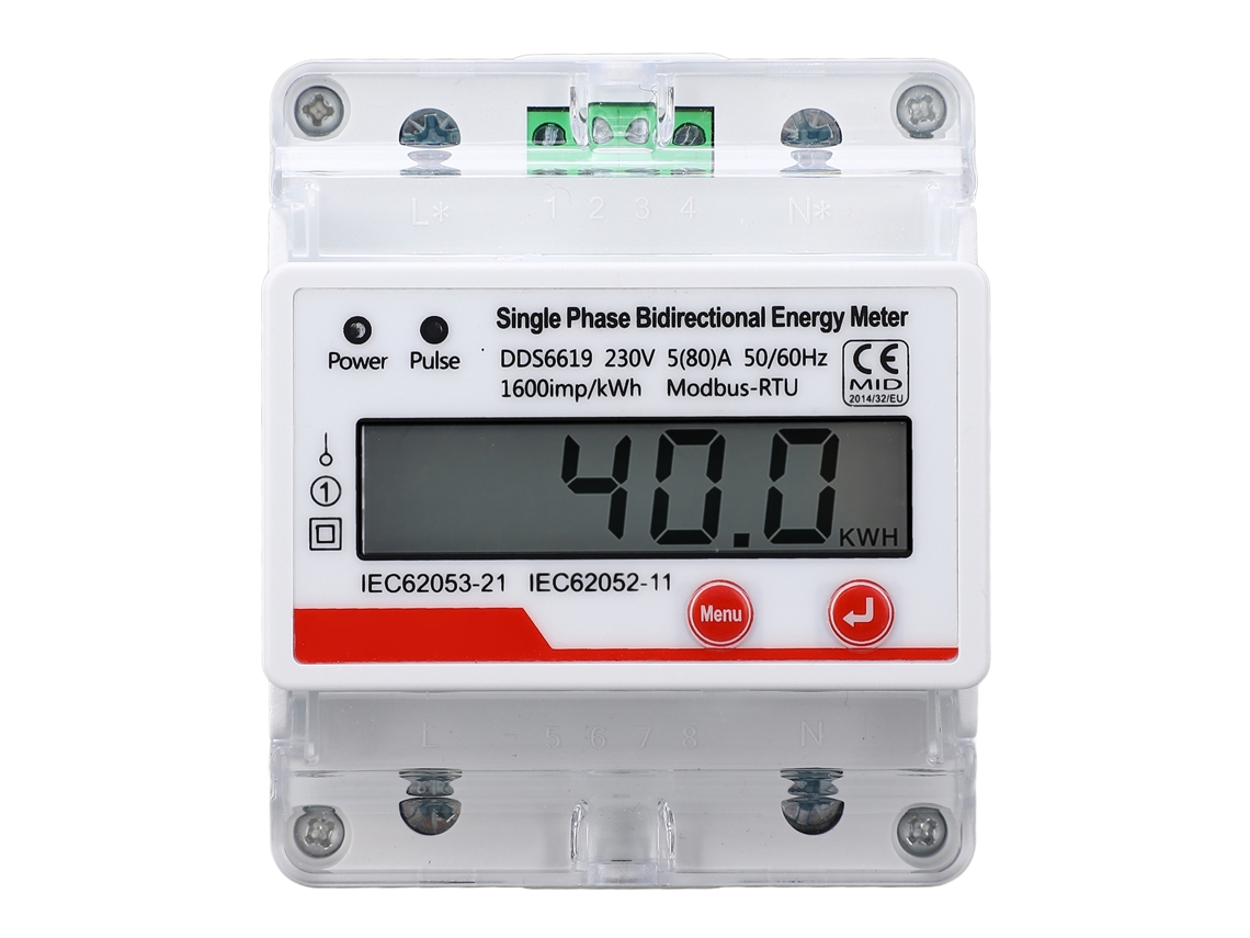 Medidor de Energia Monofásico Bidirecional LCD RS485 Digital 5 80a AC230v | S/MARCA