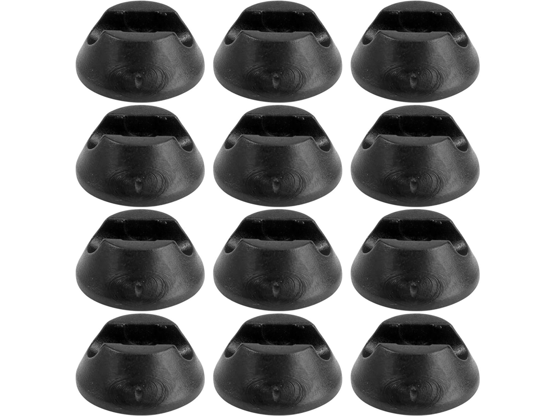 Protetores Antiderrapantes De Silicone Para Pés De Cadeiras E Mesas, Pretos, 12 Unidades