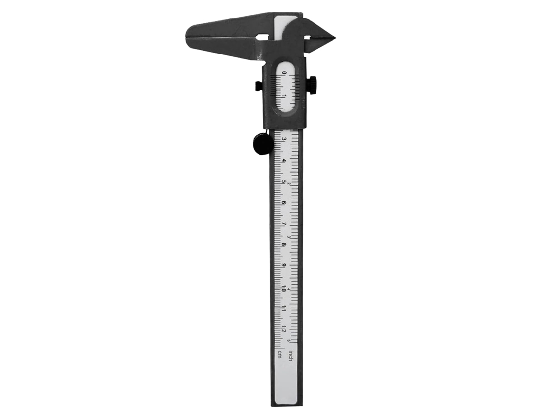 Paquímetro Vernier Régua Metálica Com Escala Transparente, 0-5 Mm, De