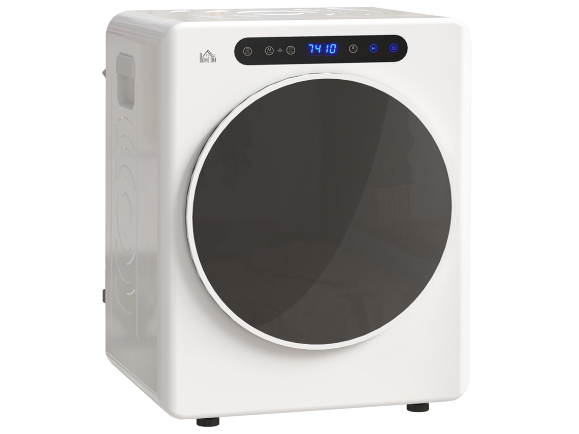 Secador de Roupa Elétrico BTFORUS 1000w 3kg, 6 Modos de Secagem, timer, aço Inoxidável, branco, secagem por Evacuação