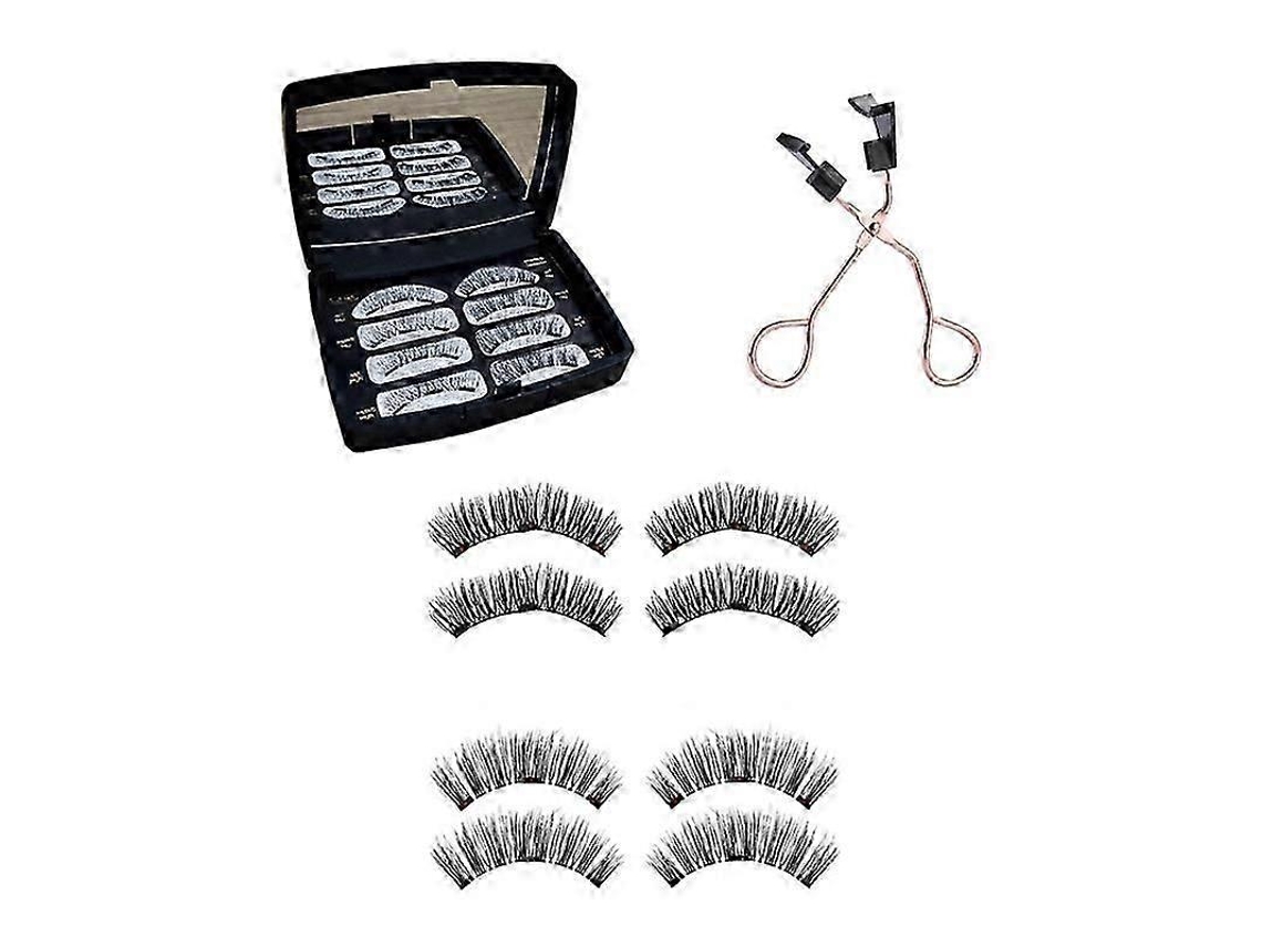 Conjunto De Cílios Magnéticos Duplos 3d Natural Look Cílios Magnéticos Sem Cola No Liner Hengjian