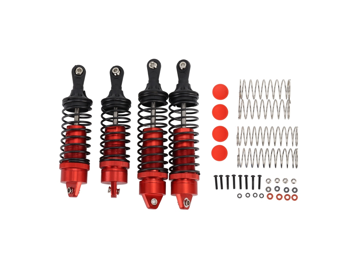 Mali amortecedores Dianteiro Traseiro de Rc de Alumínio com Mola Elástica para Carro Traxxas Slash 1/10 Vermelho 4pcs