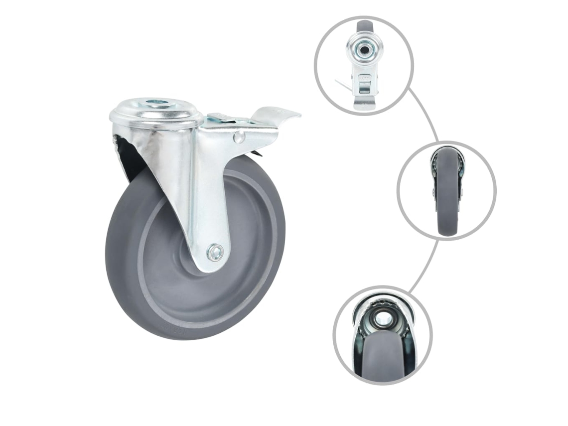Rodas Giratórias com Furo 4 Pcs 125 Mm MAISON EXCLUSIVE