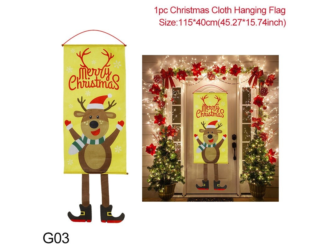 Peça De Faixa De Natal Para Porta De Varanda Com Papai Noel, Boneco De Neve E Feliz Natal, Decoração Natalina Para Casa. Aquaforge