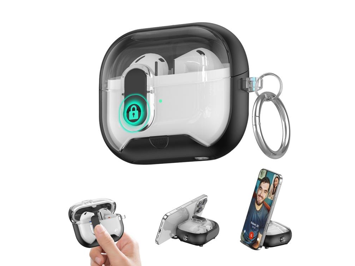 Capa Protetora Halinuia Magnética Starlink Modelo Bg3 (compatível Galaxy Buds3/3 Pro, Trava Segurança Com Suporte)