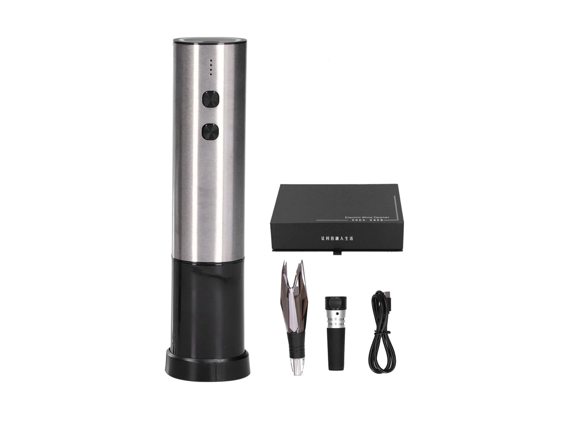 Eyf abridor de Garrafa de Vinho Elétrico Automático Recarregável Usb com Decantador e Rolha de Vácuo