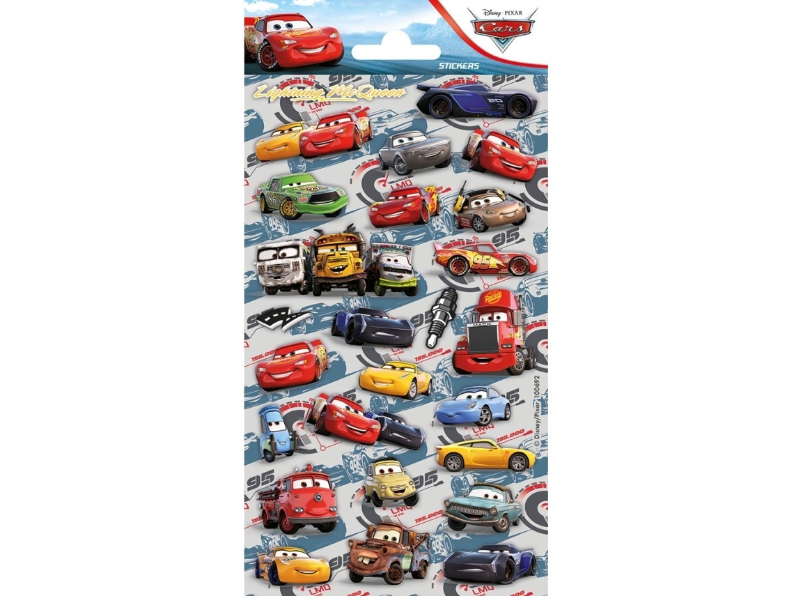Pacote de adesivos brilhantes CARS