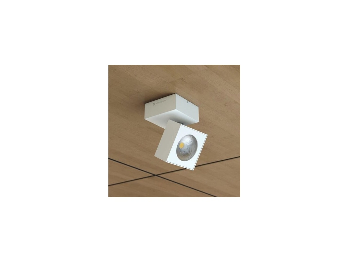 Aplique Led Mini Rubyc Tricolore 7w Quadrado Branco Ajustável Beneito Faure