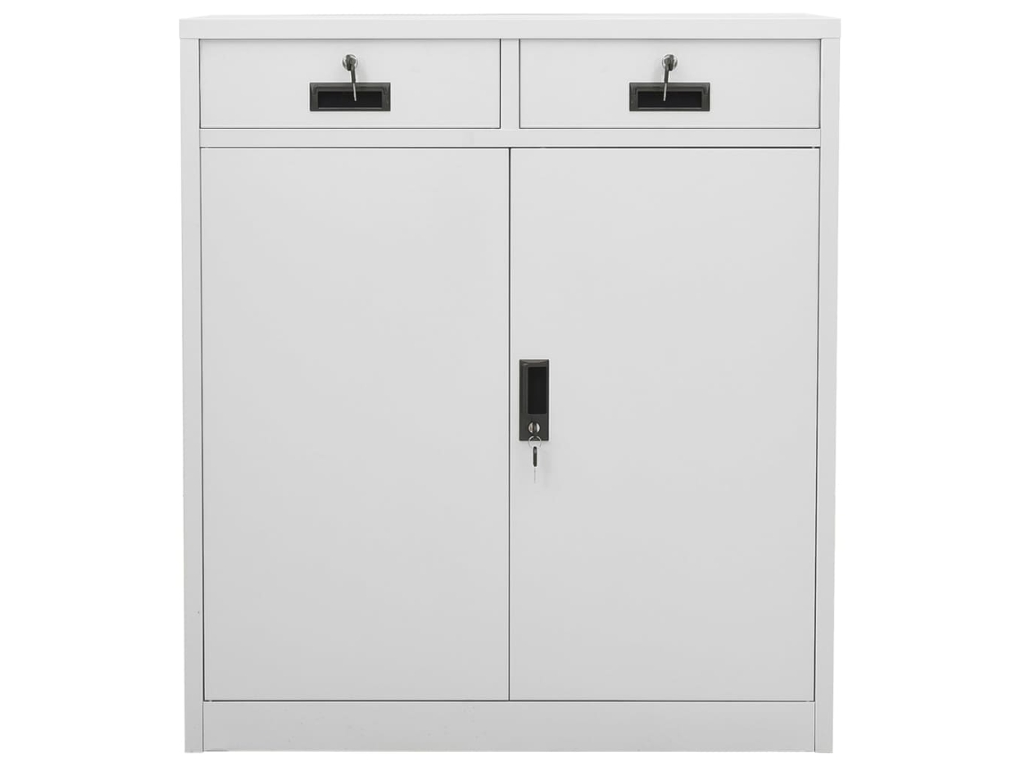 Armário de mesa 90x40x102 cm Aço Cinzento light MAISON EXCLUSIVE