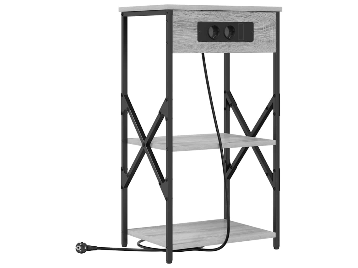 Armário de Cabeceira Cinza Sonoma 41 X 31 X 76 Cm MAISON EXCLUSIVE