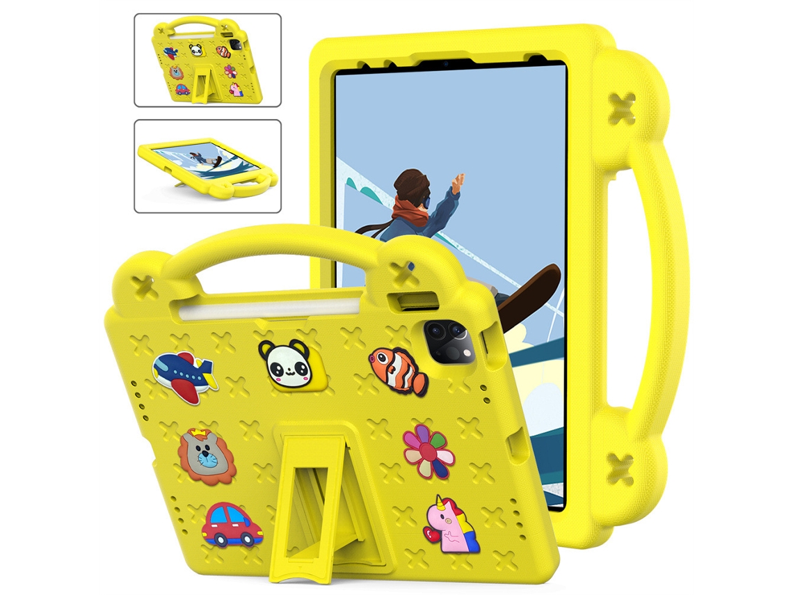 Capa Protetora Czhhmart Para Ipad Mini 4/5 7.9 Polegadas, Silicone Com Alça Manual Amarelo