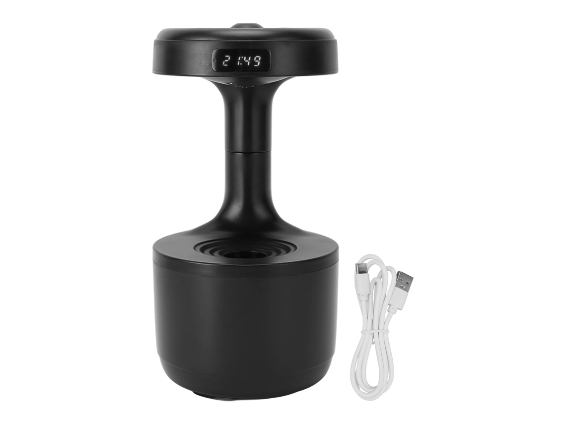 Humidificador de Mesa Anti Gravity, Névoa Fina e Silenciosa, Usb, Preto LAXISCREED
