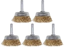 Conjunto Genérico De 5 Escovas Aço Inoxidável Para Furadeiras, Acessório Durável Para Polimento E Limpeza De Superfícies
