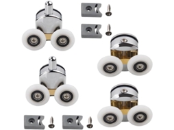 Zyncue - Conjunto De 4 Rodízios Duplos Para Box Chuveiro, Vidros 23mm