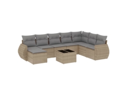 Garden Sofa Set, Garden Sofa Sets Vidaxl Bege Rattan / Vime (n/a)