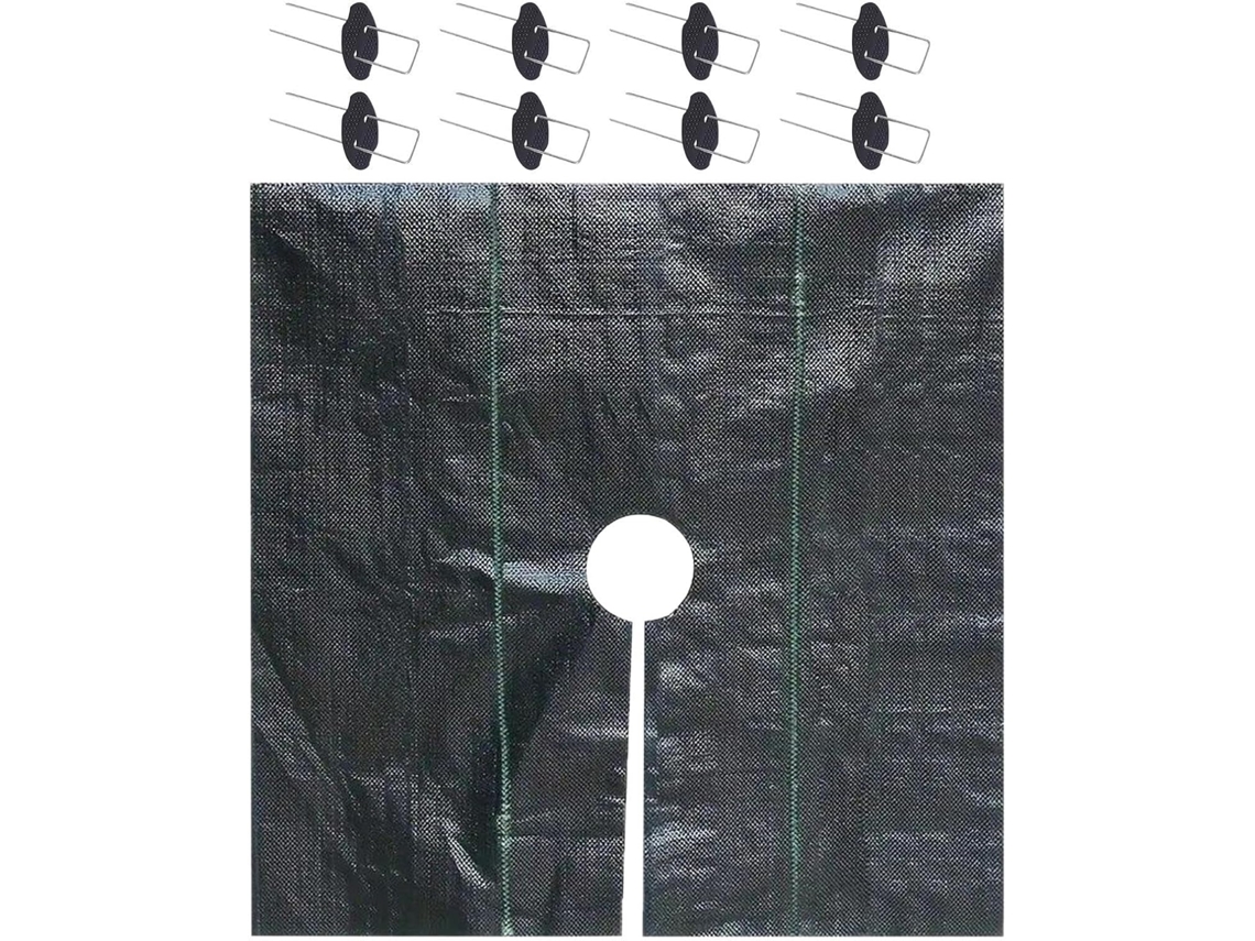 Landscape Fabric With Stakes Black Blocker Mats