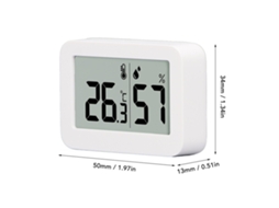 Termômetro Higrômetro Lcd Com Data, Hora E Monitoramento Em Tempo Real - ℉/℃