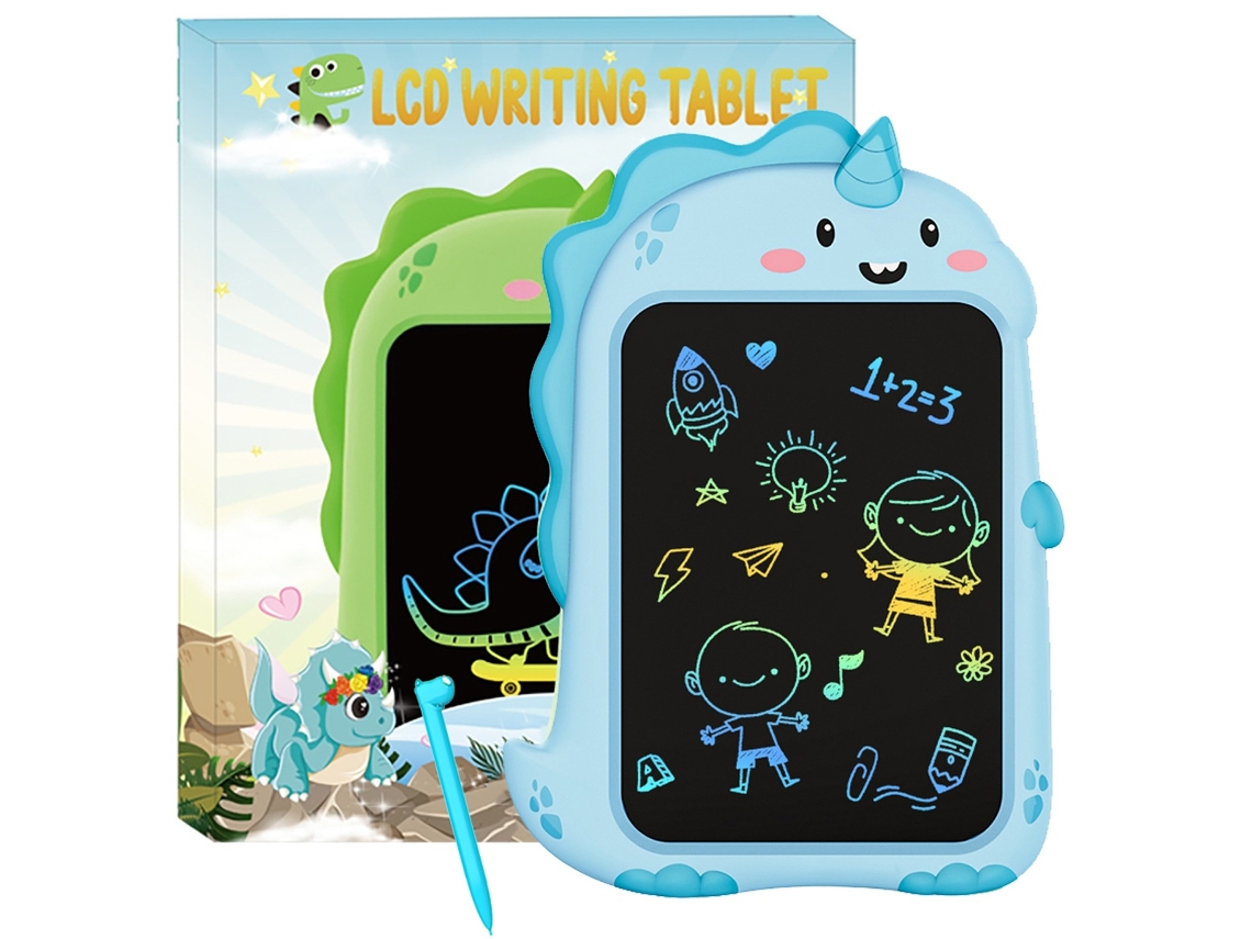 Tablet De Escrita Lcd Infantil, 8,5 Polegadas, Em Azul, Com Apagamento Rápido Elysve