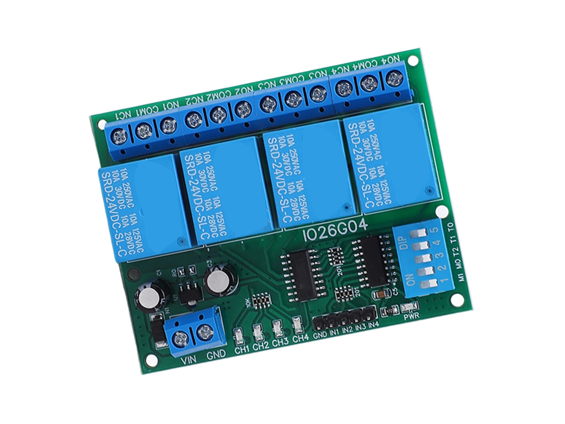 Laxiscreed Módulo De Relé 4 Canais 24v Dc Para Automação E Controle De Interruptores