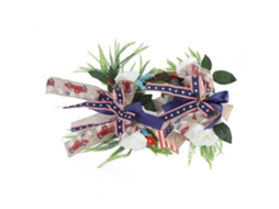 Primerox coroa Decorativa Dia da Independência com Bandeira Americana para Porta da Frente Patriótica