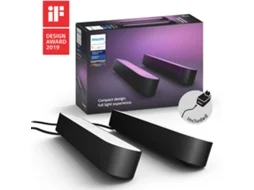 Kit 2 Barras de Luz inteligentes PHILIPS HUE Play Preto (Luz branca e cor)