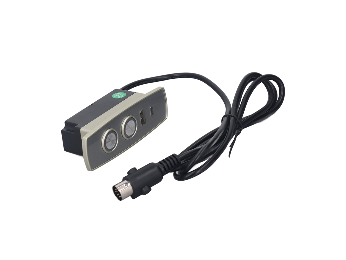 Controlador de Poltrona Reclinável Elétrica 2 Botões 5 Pinos com Porta Usb para Sofá Cadeira Elevadora